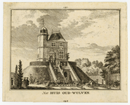 202090 Gezicht op het huis Oud Wulven bij Houten, gebouwd in 1643 op een kunstmatige verhoging.